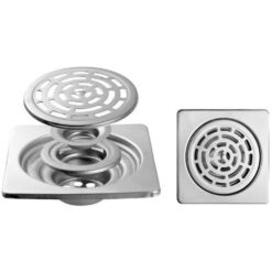 Hố ga thoát sàn inox Daki HG02 15x15 phi 90